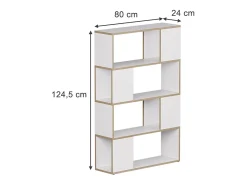 Raumteiler branco/carvalho 80x24x124.5 eneos