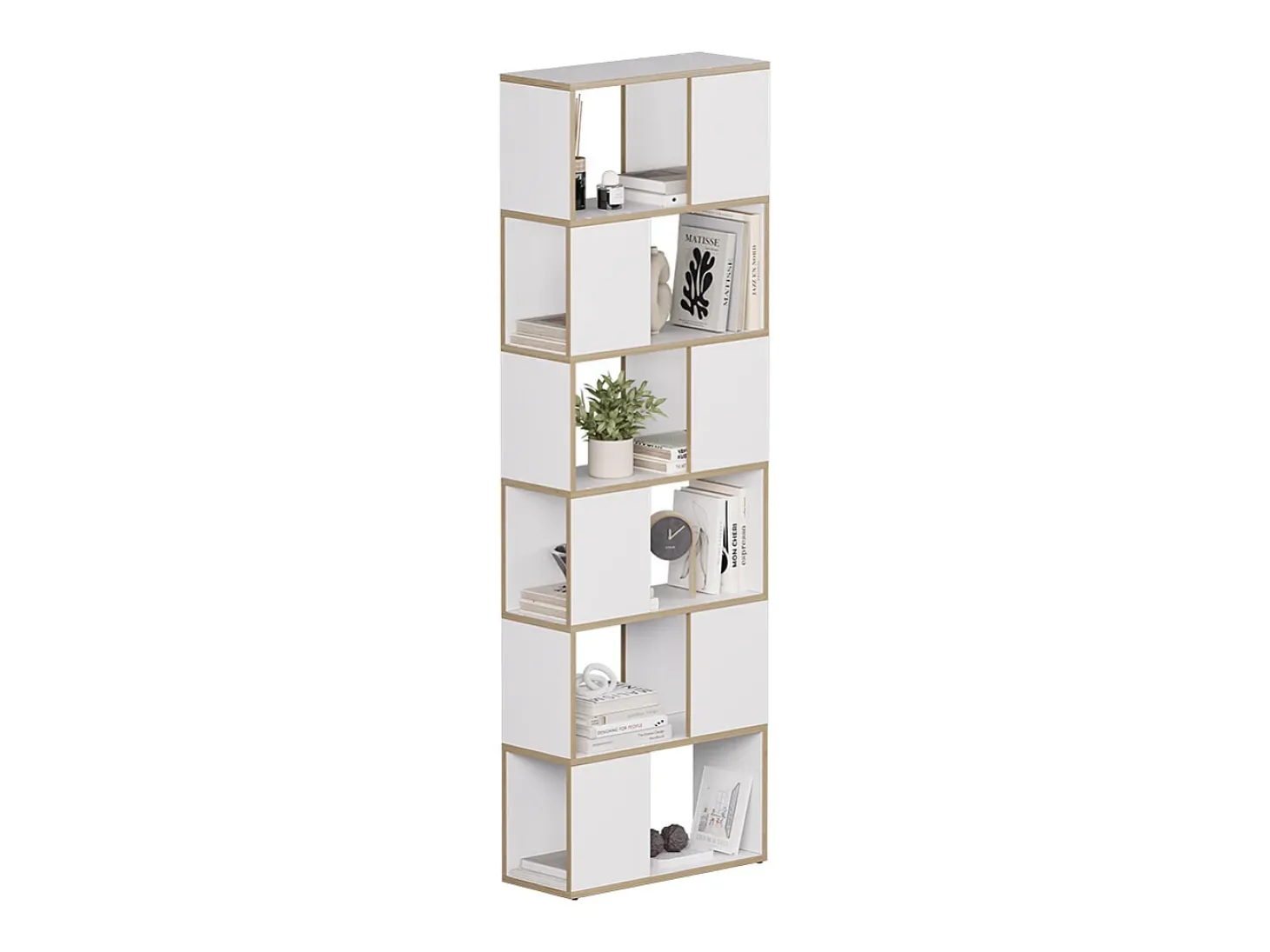 Raumteiler branco/carvalho 60x24x186 eneos