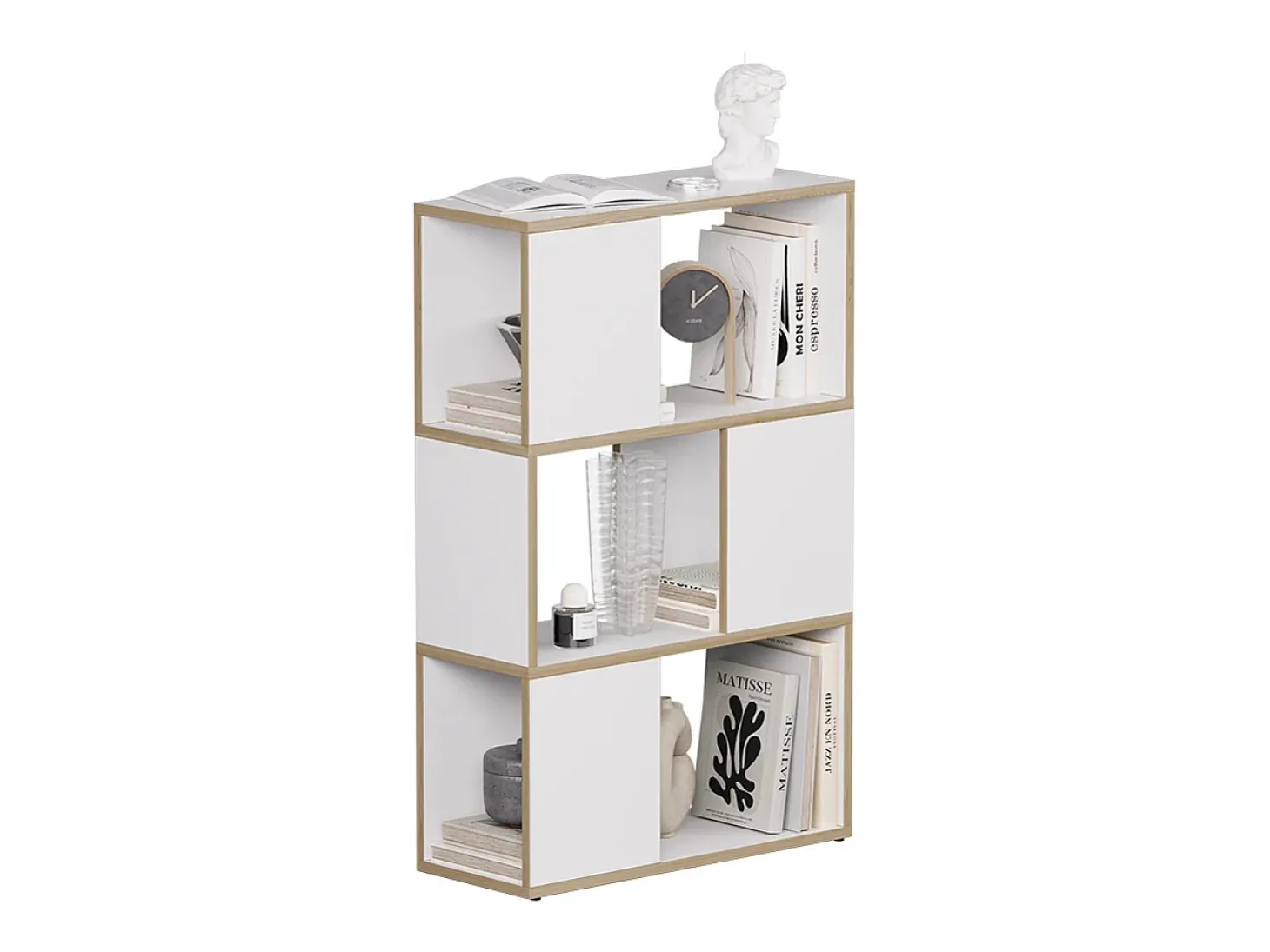 Raumteiler branco/carvalho 60x24x94 eneos