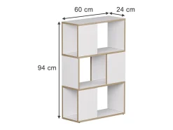 Raumteiler branco/carvalho 60x24x94 eneos
