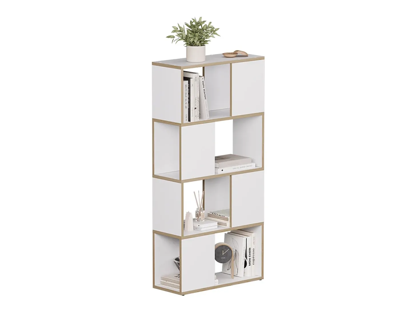 Raumteiler branco/carvalho 60x24x124.5 eneos