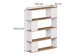 Raumteiler carvalho branco/dourado 100x24x124.5 eneos