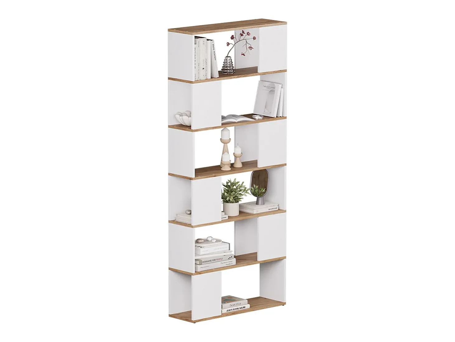 Raumteiler carvalho branco/dourado 80x24x186 eneos