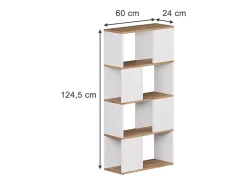 Raumteiler carvalho branco/dourado 60x24x124.5 eneos