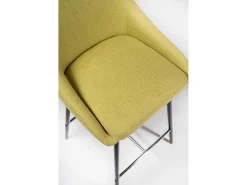 Ray - Banqueta de tecido verde - Conjunto de 1 peça