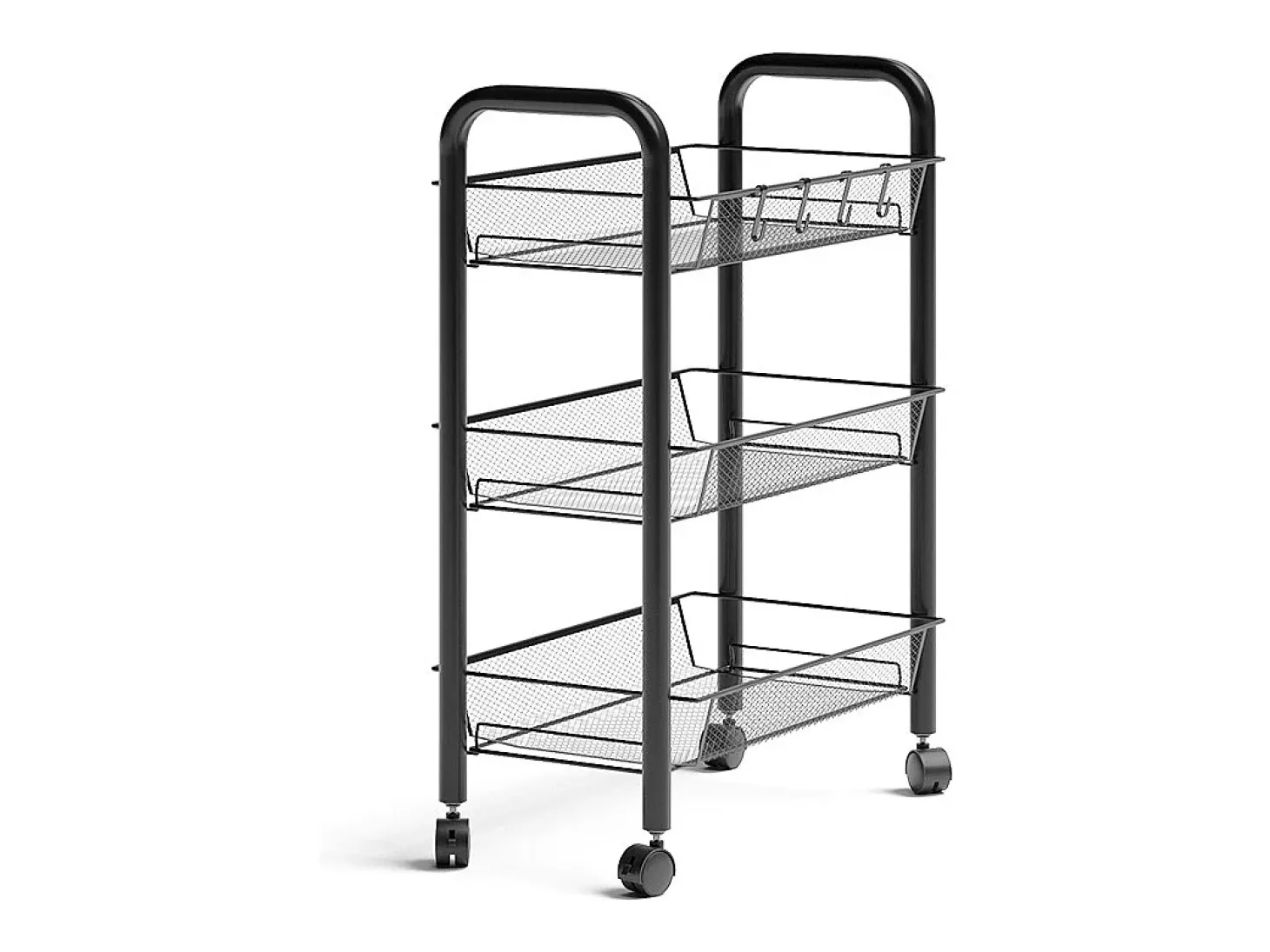 Recipiente com rodas preto 45x27x64 tarro