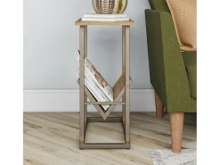Regal | Mesa de apoio com aspeto de nogueira