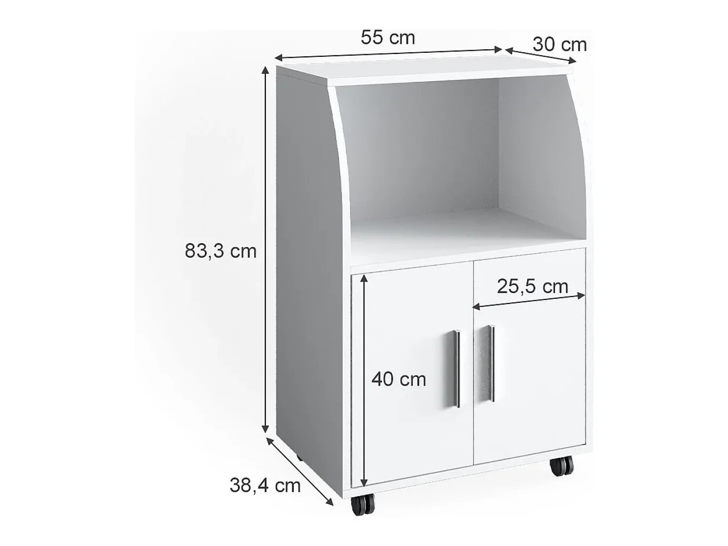 Roll container branco 55x38.4x83.8 elio