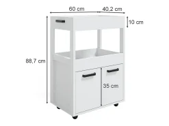 Roll container branco 60x40.2x88.7 simon