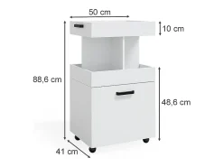 Roll container branco 50x41x88.6 kamber