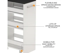 Roll container branco/antracite 30x46x84.8 rivo