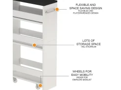 Roll container branco/antracite 20x46x84.4 rivo