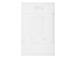 Roupeiro branco com 3 portas, sapateira e 6 ganchos, simples e versátil 120×40×191 cm