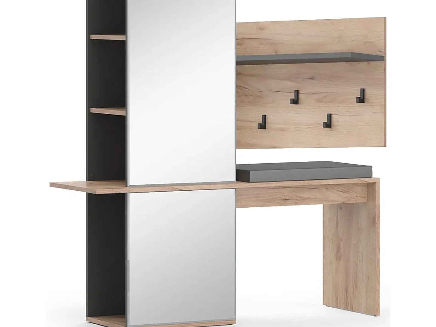 Roupeiro carvalho goldkraft 120x40x190 adeline