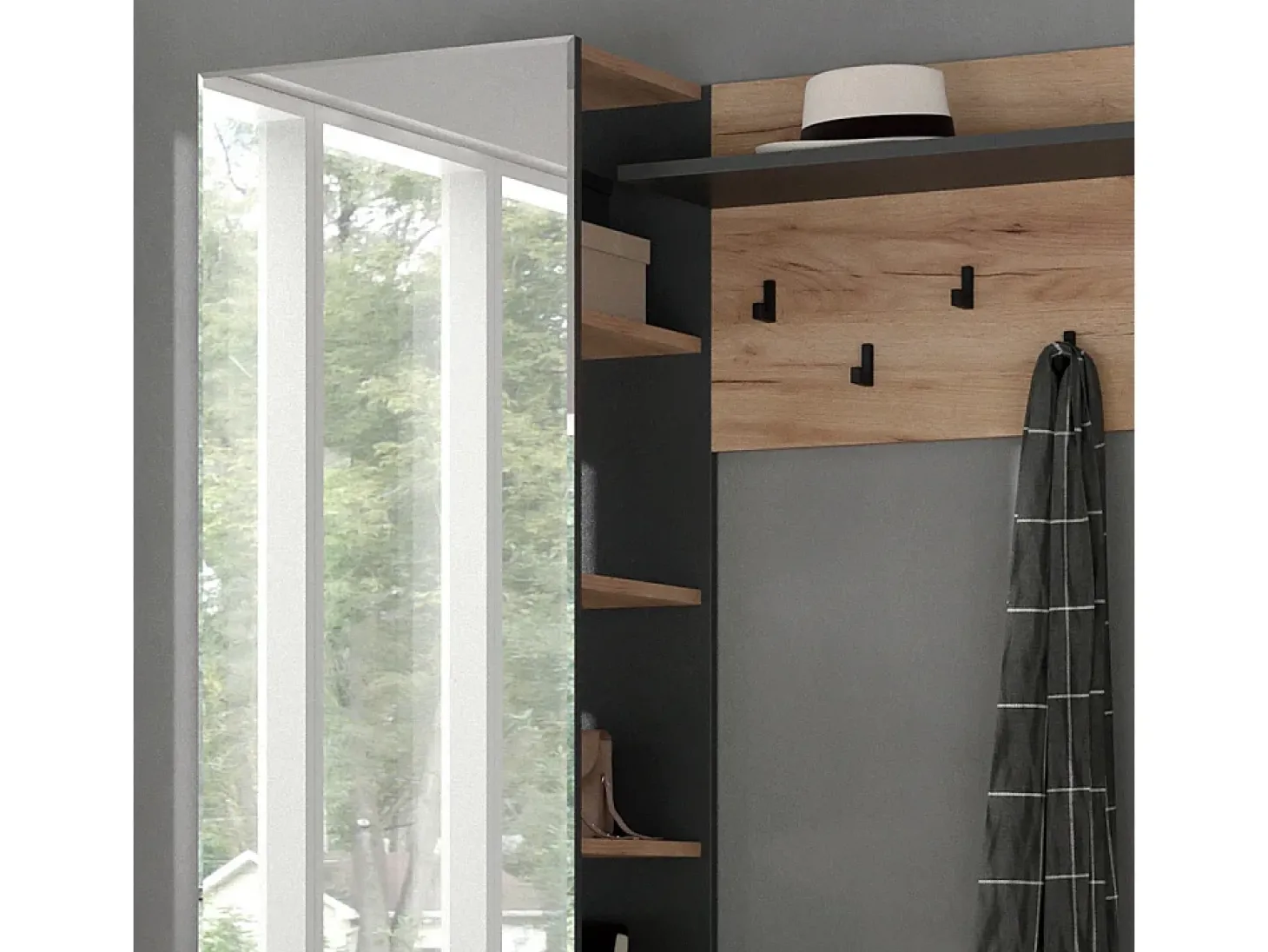 Roupeiro carvalho goldkraft 120x40x190 adeline