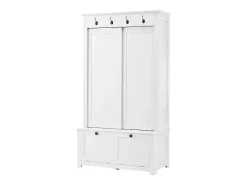 Roupeiro com 2 portas de correr e 2 portas - Minimalista - Madeira MDF branca
