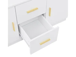 Roupeiro com espelho, 2 gavetas e 2 portas - Branco 90 x 40 x 180 cm