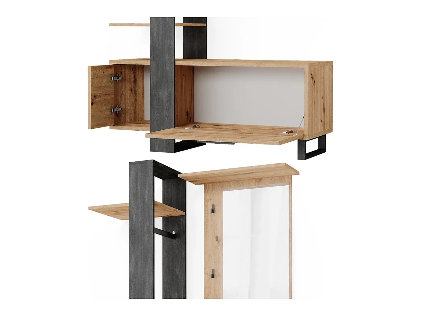 Roupeiro marrom 120x40x192 porto