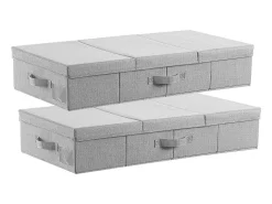 Sacos de Armazenamento SucceBuy sob a Cama 2 Peças de 48 L, Organizador de Sapatos sob a Cama de 80,5x40,5x15,5 cm, Caixa de Armazenamento para Roupas