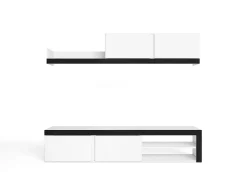 Salão Idem "Blanco", Branco/Preto, 200x40x180cm