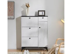 Sapateira - 3 abas, 1 gaveta e 1 porta - Branco