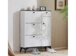 Sapateira - 3 abas, 1 gaveta e 1 porta - Branco