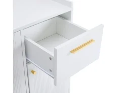 Sapateira - 2 gavetas + 4 portas + compartimento aberto - Branco