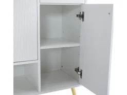 Sapateira - 2 gavetas + 4 portas + compartimento aberto - Branco