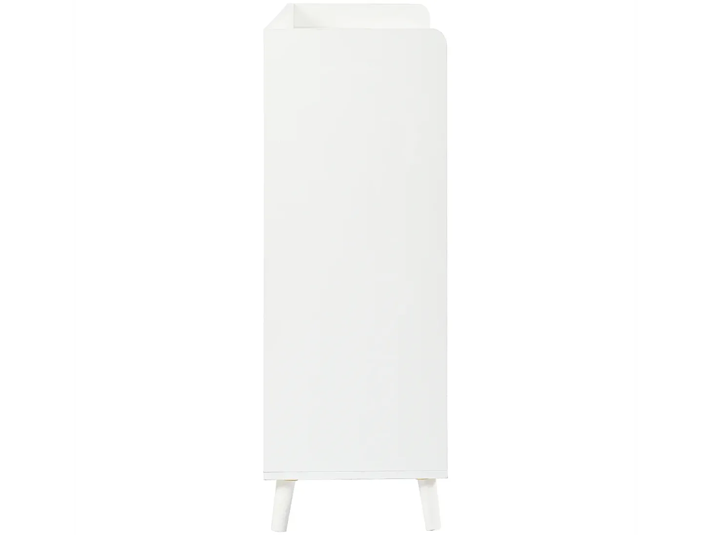 Sapateira - 120 x 35 x 99 cm - com 4 portas e 1 gaveta + prateleira ajustável - amplo espaço de armazenamento - aglomerado - branco
