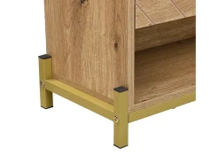 Sapateira 4 portas - 108,5 x 24 x 100 cm - para entrada e corredor - MDF - natural