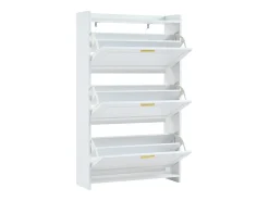 Sapateira 70 x 24 x 120 cm com 6 compartimentos - Branca