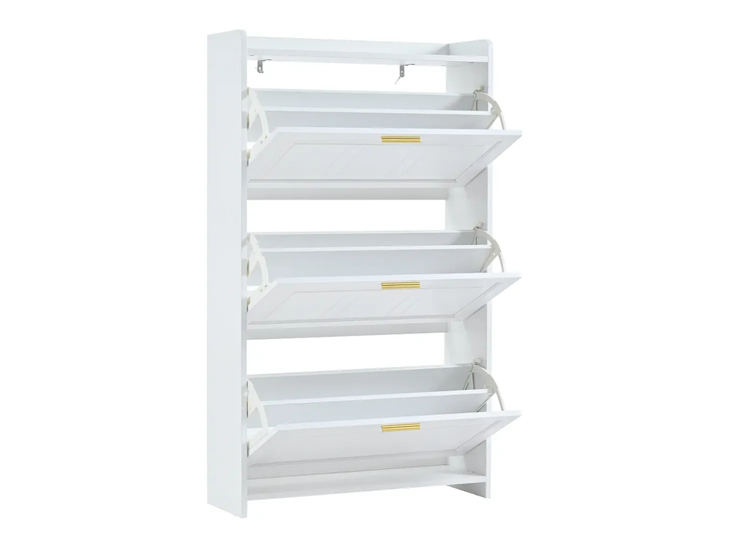 Sapateira 70 x 24 x 120 cm com 6 compartimentos - Branca