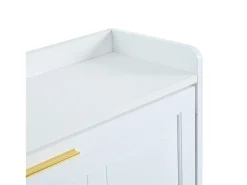 Sapateira 70 x 24 x 120 cm com 6 compartimentos - Branca