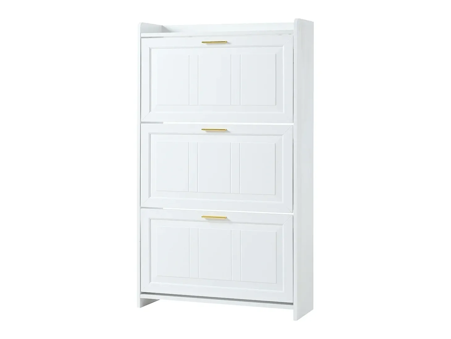 Sapateira 70 x 24 x 120 cm com 6 compartimentos - Branca