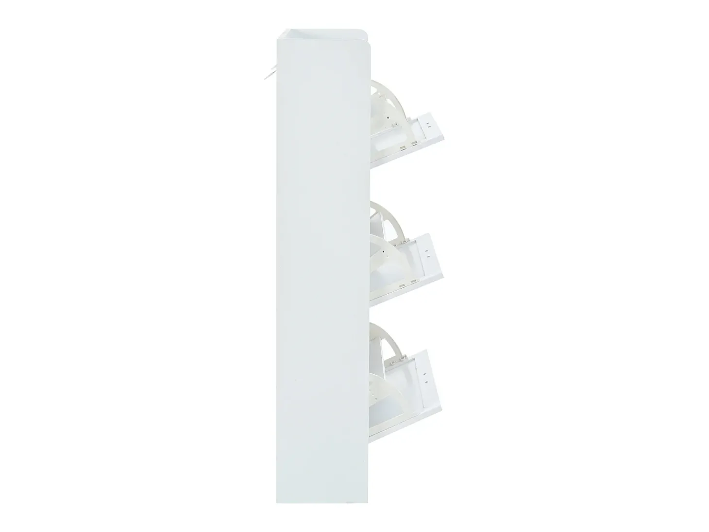 Sapateira 70 x 24 x 120 cm com 6 compartimentos - Branca