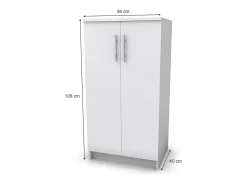 Sapateira branco 56x40x108 dalia