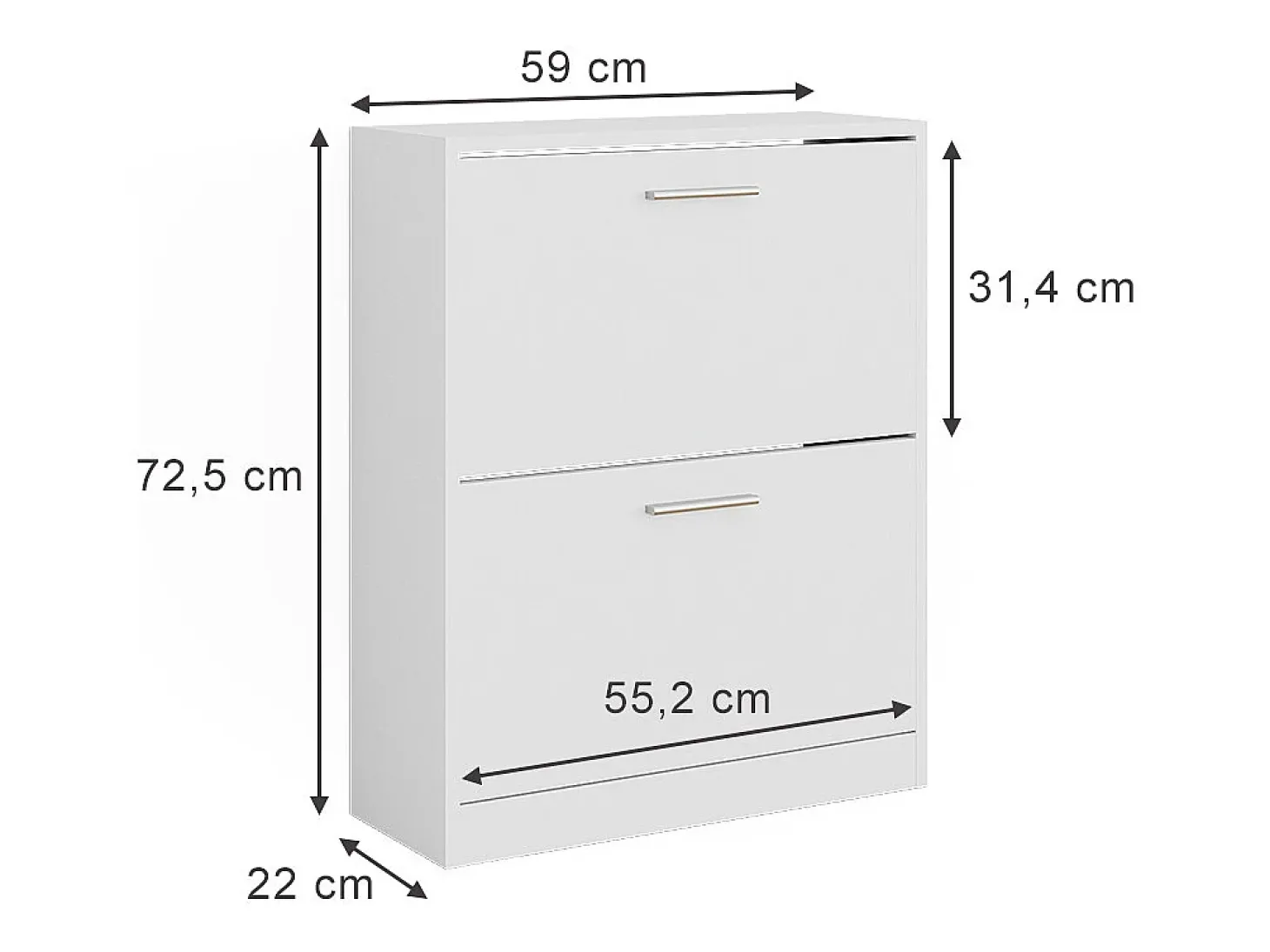 Sapateira branco 59x22x72.5 gizmo