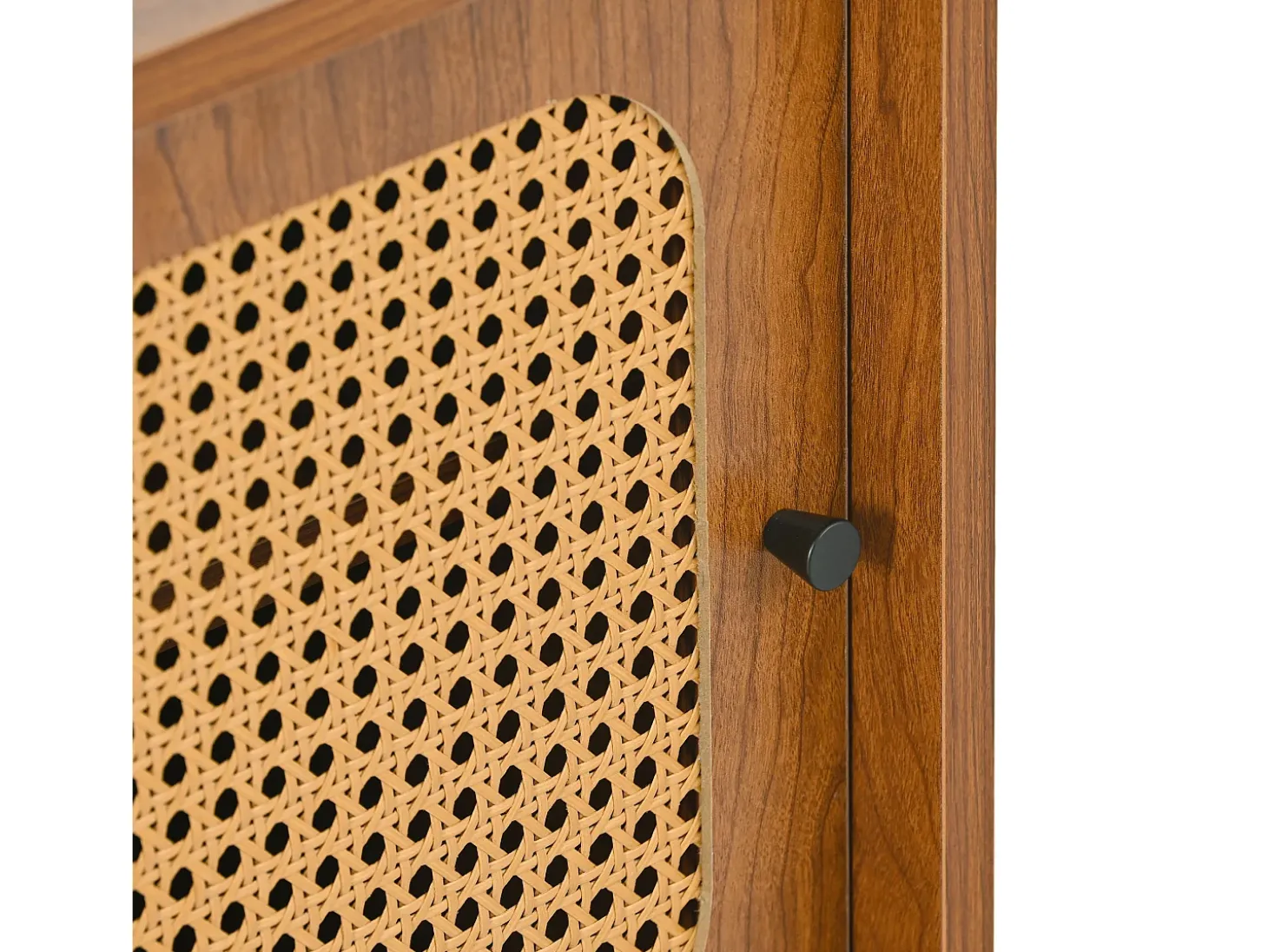 Sapateira com 2 portas de correr - Prateleiras ajustáveis- Cor natural