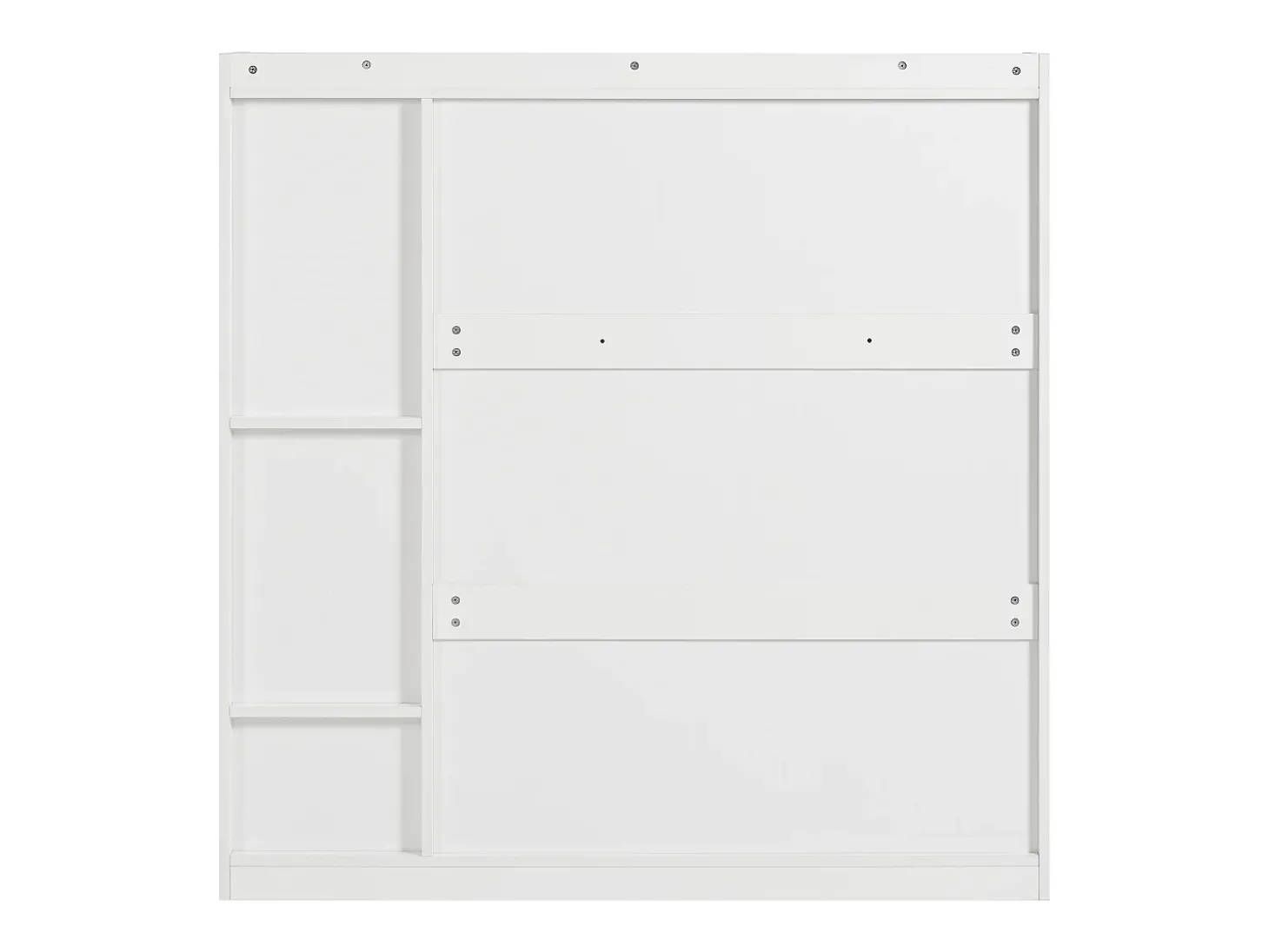 Sapateira com 4 portas e 1 banco dobrável - 119 x 24 x 122 cm - Aglomerado - Branco