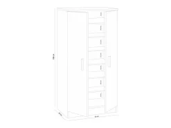 Sapateira com 7 prateleiras, branca, 108x55x36 cm, quarto, sala de estar