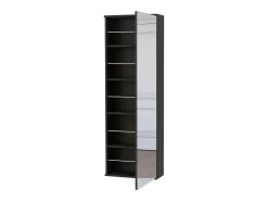 Sapateira de parede Leto com espelho, estilo moderno e espaço, 137.92 cm X 46.99 cm X 20.57 cm , preto