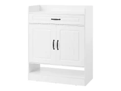 Sapateira moderna com prateleiras ajustáveis + 1 gaveta + 2 portas - 75 x 36 x 95,5 cm - aglomerado - branco