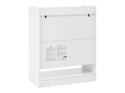 Sapateira moderna com prateleiras ajustáveis + 1 gaveta + 2 portas - 75 x 36 x 95,5 cm - aglomerado - branco