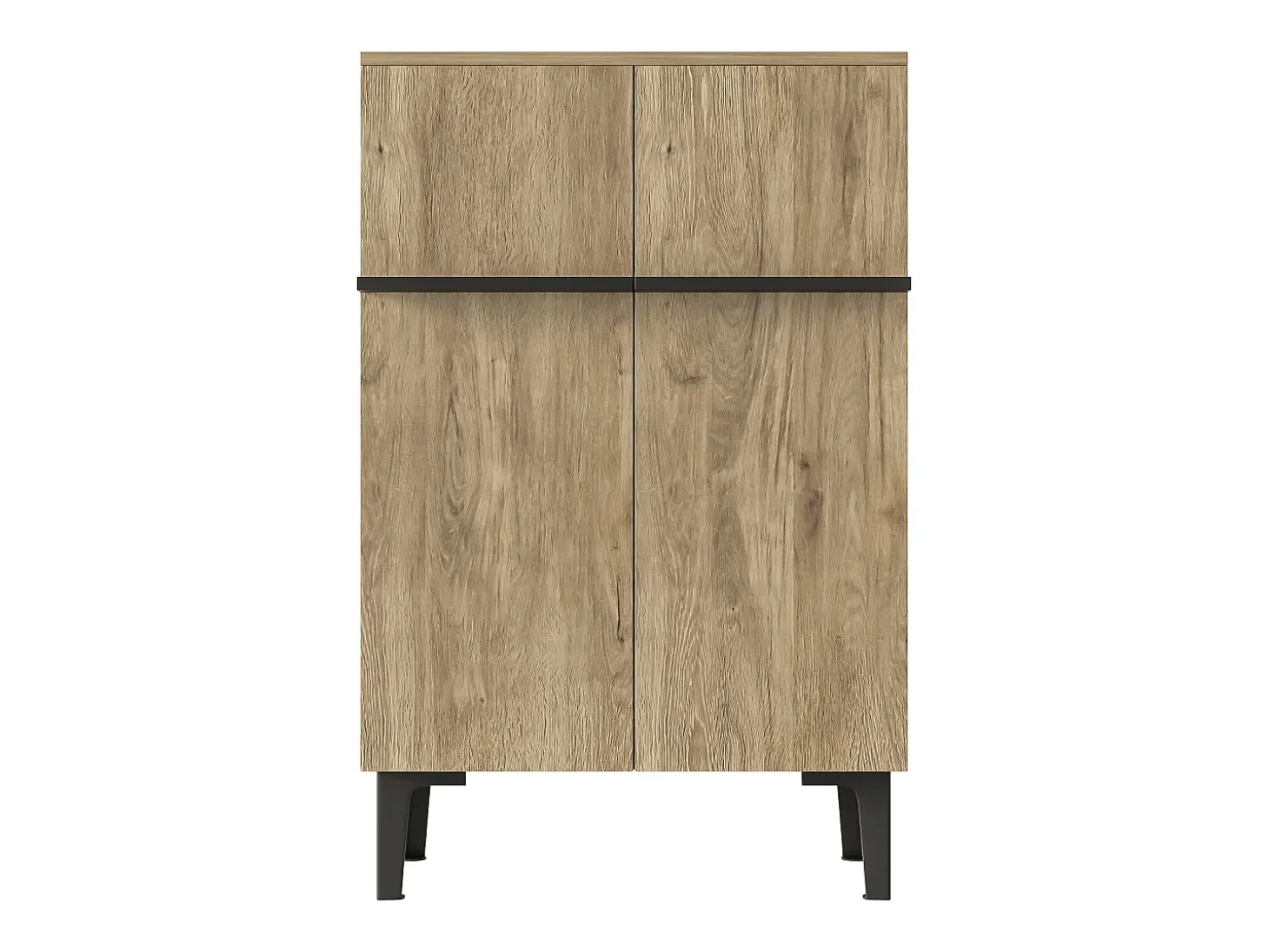 Sapateira na cor madeira com 2 portas - prateleiras ajustáveis 60 × 34,5 x 95 cm