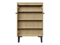 Sapateira na cor madeira com 2 portas - prateleiras ajustáveis 60 × 34,5 x 95 cm