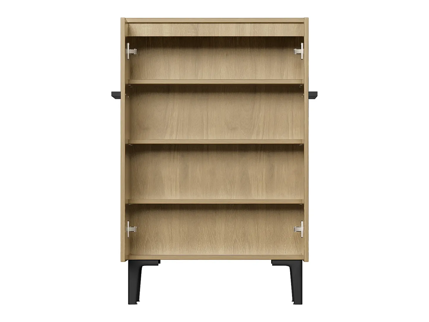 Sapateira na cor madeira com 2 portas - prateleiras ajustáveis 60 × 34,5 x 95 cm