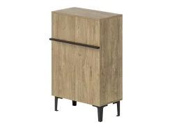 Sapateira na cor madeira com 2 portas - prateleiras ajustáveis 60 × 34,5 x 95 cm