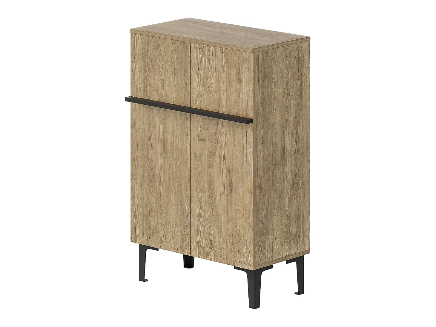 Sapateira na cor madeira com 2 portas - prateleiras ajustáveis 60 × 34,5 x 95 cm