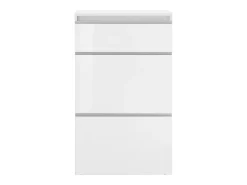 Sapateira Paco, Armário multiuso com 2 portas e 1 porta sanfonada, Sapateira de entrada, 100% Fabricado na Itália, 60x27h108 cm, Branco brilhante