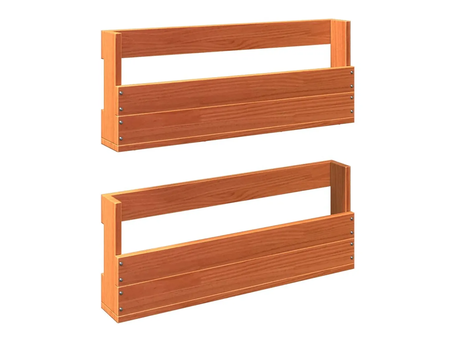 Sapateira parede 2 pcs 59x8,5x23,5cm pinho maciço castanho cera PT160736